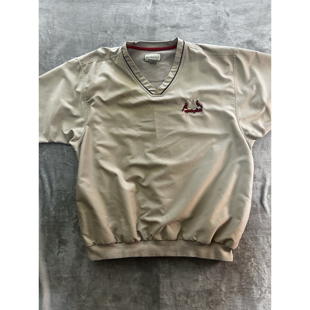 Cutter & Buck Springfield Cardinals Pullover Windbreaker Men’s XL Beige Golf